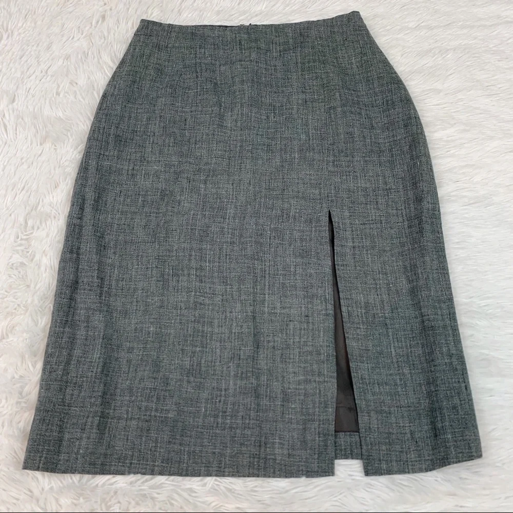 Michael Kors slit-front pencil‎ Skirt knee length in gray Made in Italy